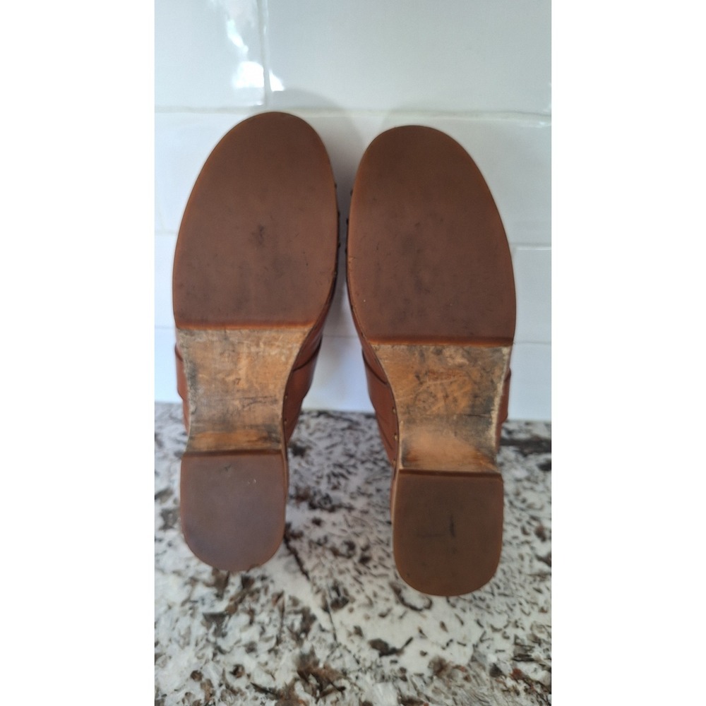 Coach brown studded Leather heel clogs women's 7B‎ - Picture 7 of 9